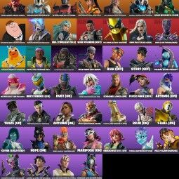 RAZOR RAE📌HAZE✅UNDERWORLD DESDEMONA📌NICK EH 30✅YELLOW DIAMOND MAE📌CLASSIC PEELVERINE✅SHURI(BLACK PANTHER)📌EMMA FROST BLACK QUEEN💜77 SKINS💜PSN XBOX NINTEND 1